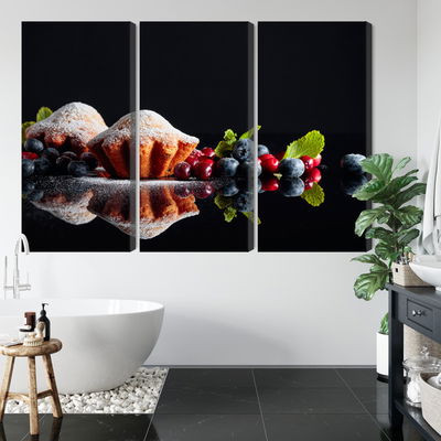 Ljuddämpande tavla - Muffins with fruits