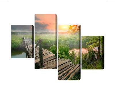 Ljuddämpande tavla - Meadow at dawn