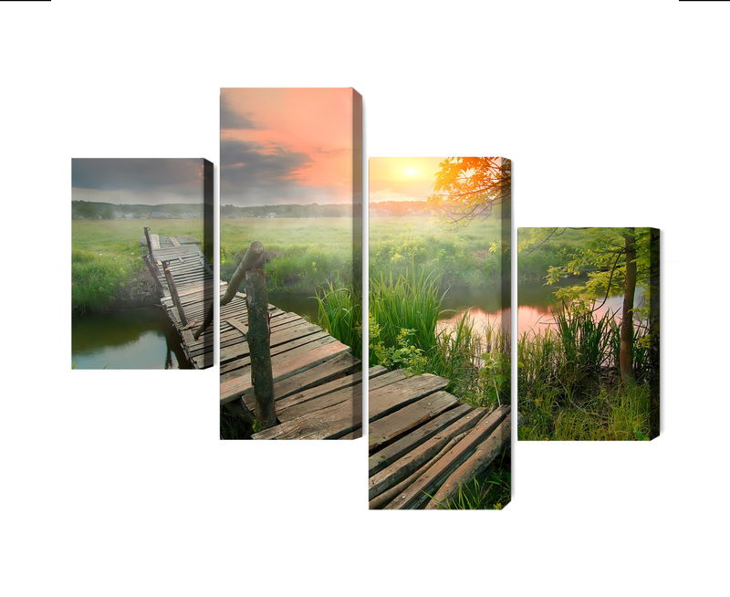 Ljuddämpande tavla - Meadow at dawn