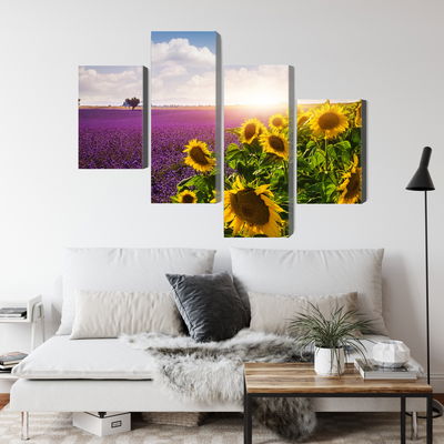 Ljuddämpande tavla - Lavender and sunflower