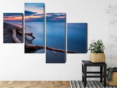 Ljuddämpande tavla - The sea landscape at evening