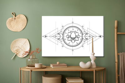 Ljuddämpande tavla - Lotus and sacred geometry