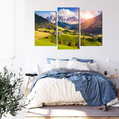 Ljuddämpande tavla - Sunny day in the mountains