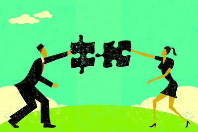 Ljuddämpande tavla - Pair connecting a vintage