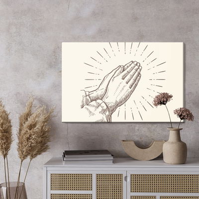 Ljuddämpande tavla - Hands folded in prayer