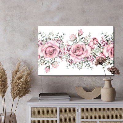 Ljuddämpande tavla - Rose petals painted