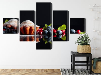 Ljuddämpande tavla - Muffins with fruits