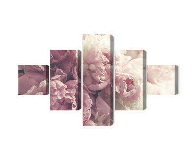 Ljuddämpande tavla - Peonies in shades of pink