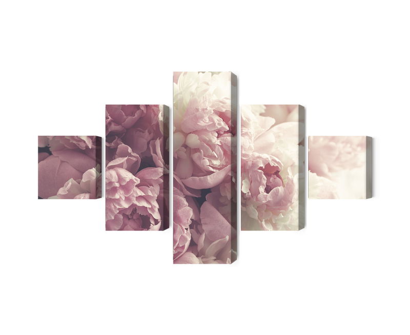 Ljuddämpande tavla - Peonies in shades of pink