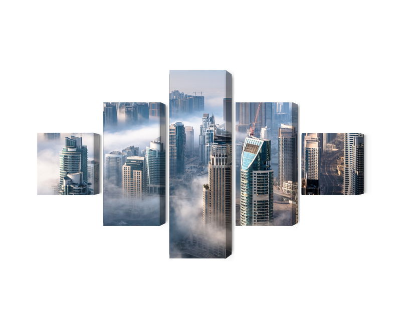 Ljuddämpande tavla - Dubai city panorama