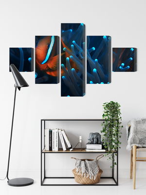 Ljuddämpande tavla - Clownfish in a 3d anemone