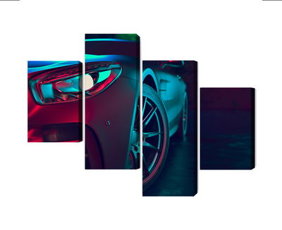 Ljuddämpande tavla - Front of a 3d sports car