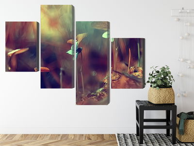 Ljuddämpande tavla - Delicate plants on a macro