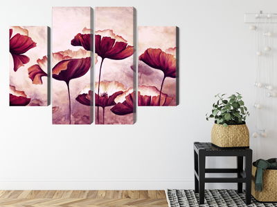 Ljuddämpande tavla - Poppies as painted