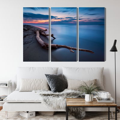 Ljuddämpande tavla - The sea landscape at evening