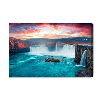 Ljuddämpande tavla - Icelandic waterfalls