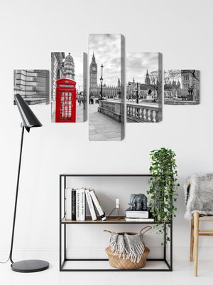 Ljuddämpande tavla - Red London telephone booth 3d