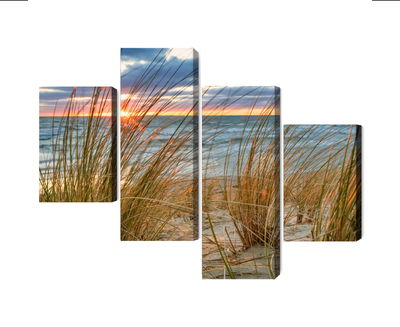 Ljuddämpande tavla - Sunrise on the beach of rügen