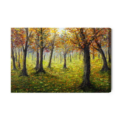 Ljuddämpande tavla - Autumn forest landscape