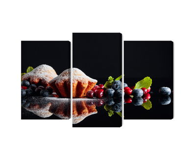 Ljuddämpande tavla - Muffins with fruits