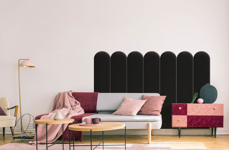 Ljudabsorbent i valvform - velour