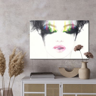 Ljuddämpande tavla - Abstract female face