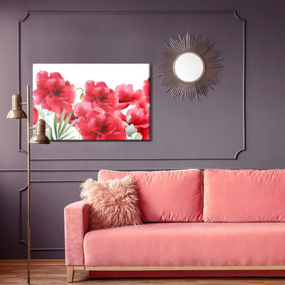 Ljuddämpande tavla - Beautiful poppies in retro