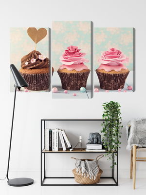 Ljuddämpande tavla - Cupcakes with cream