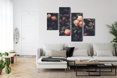 Ljuddämpande tavla - Pastel roses in vintage style