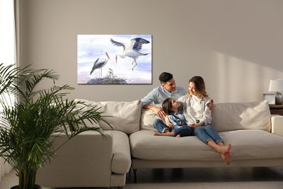 Ljuddämpande tavla - Stroch in aqaurell colours