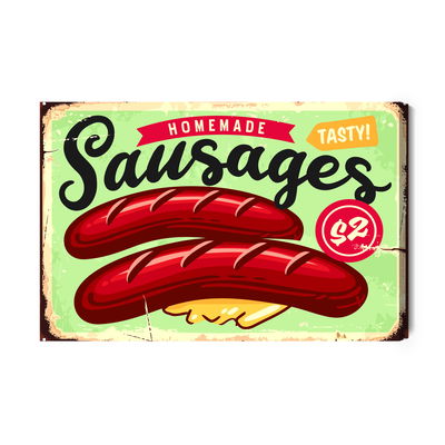 Ljuddämpande tavla - Sausages and vintage