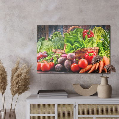 Ljuddämpande tavla - Rich basket of vegetables