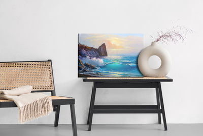 Ljuddämpande tavla - Rocky coast and the sea