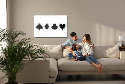 Ljuddämpande tavla - Abstract card symbols