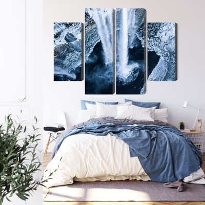 Ljuddämpande tavla - Winter waterfall