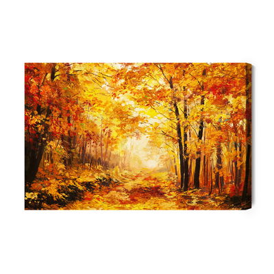 Ljuddämpande tavla - Forest in autumn colors