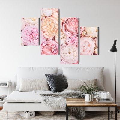 Ljuddämpande tavla - Blooming flowers in pastel