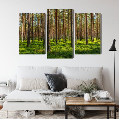 Ljuddämpande tavla - 3d pine forest