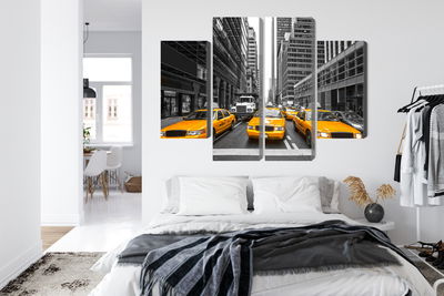 Ljuddämpande tavla - Yellow taxis in New York city