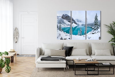Ljuddämpande tavla - Moraine Lake in winter
