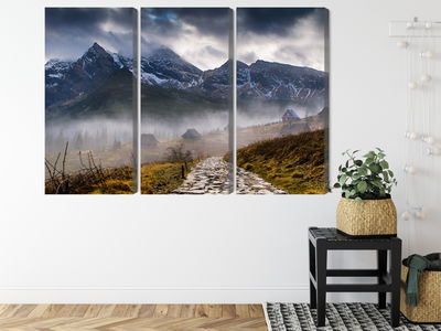 Ljuddämpande tavla - Misty landscape with hala