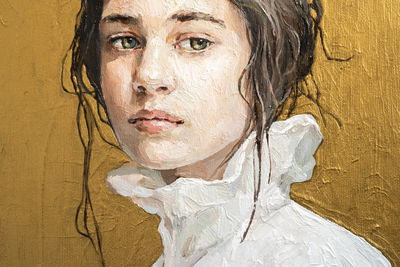 Ljuddämpande tavla - Oil painting. portrait