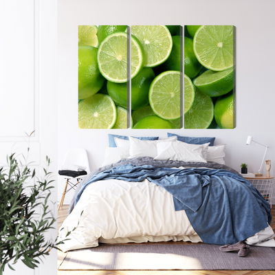 Ljuddämpande tavla - Lime halves