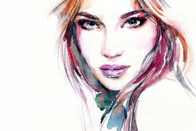 Ljuddämpande tavla - Watercolor portrait