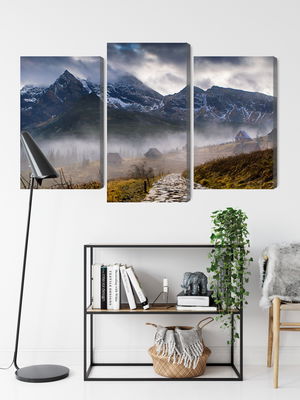 Ljuddämpande tavla - Misty landscape with hala