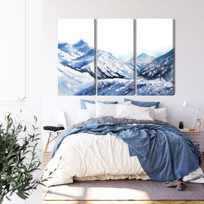 Ljuddämpande tavla - Watercolor mountain peak