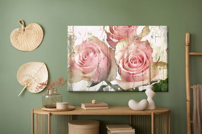 Ljuddämpande tavla - Vintage 3d roses
