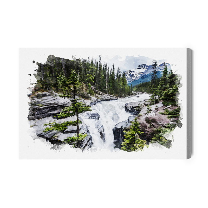 Ljuddämpande tavla - Waterfall in the moutains