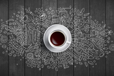 Ljuddämpande tavla - White cup of coffee