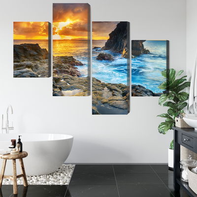 Ljuddämpande tavla - Sunset on the seashore